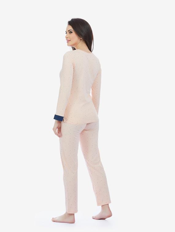 women printed pyjama nightwear set - 21693595 - Standard Image - 2