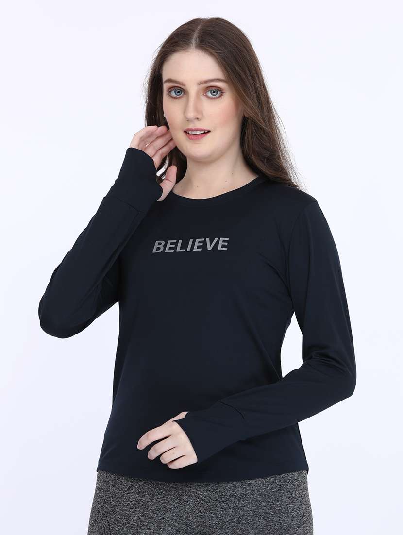 women round neck long sleeve t-shirt