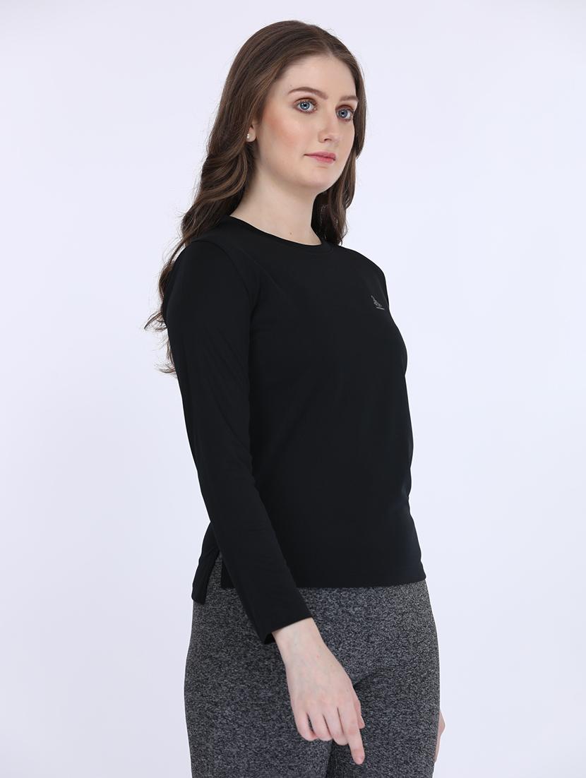 women round neck long sleeve t-shirt - 21693610 - Standard Image - 2