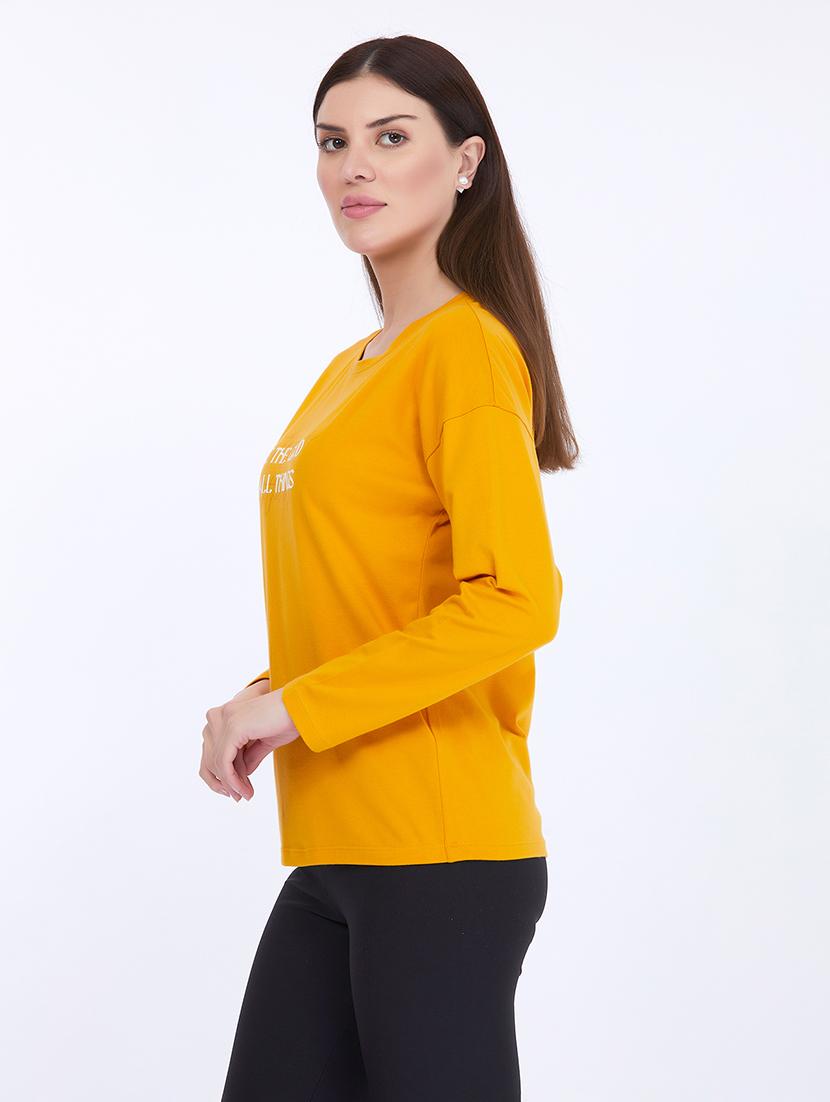 women round neck long sleeve t-shirt - 21693614 - Standard Image - 2