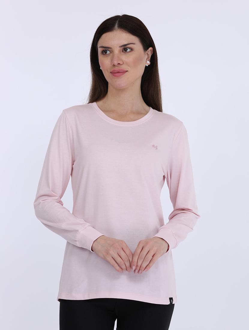 women round neck long sleeve t-shirt - 21693616 - Zoom Image - 0