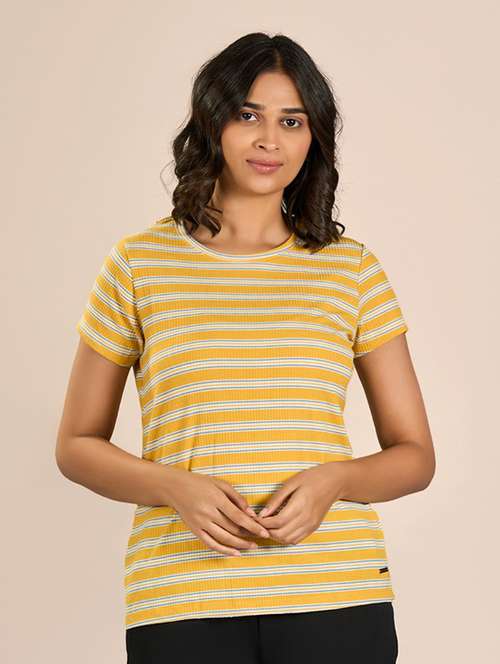 women striped short sleeve t-shirt - 21693631 - Standard Image - 0