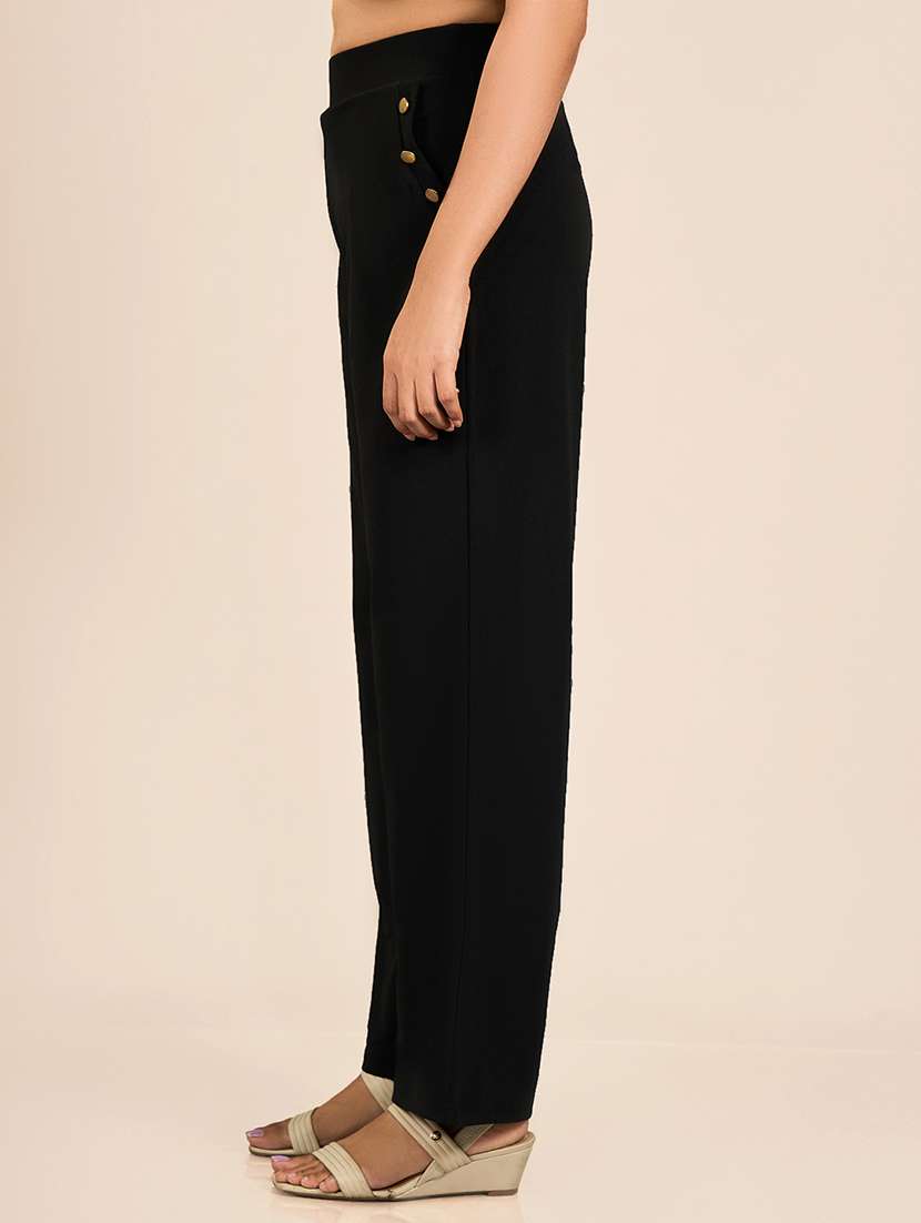 women solid wide leg trouser - 21693634 -  Standard Image - 2