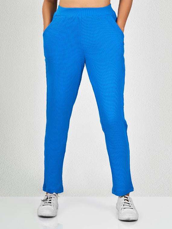 women solid mid rise track pant - 21693637 -  Zoom Image - 0