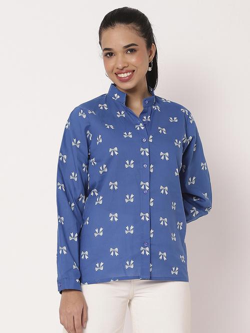 women printed long sleeve regular shirt - 21694003 - Standard Image - 0