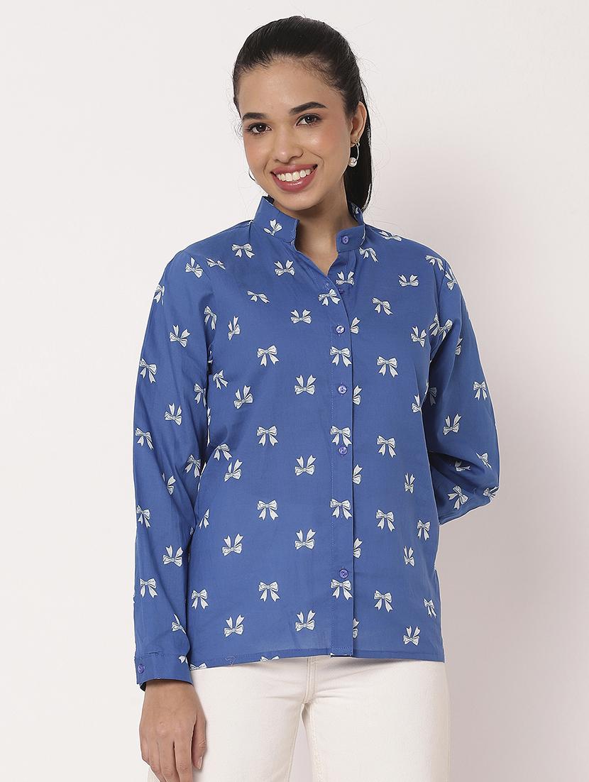 women printed long sleeve regular shirt - 21694003 - Zoom Image - 0
