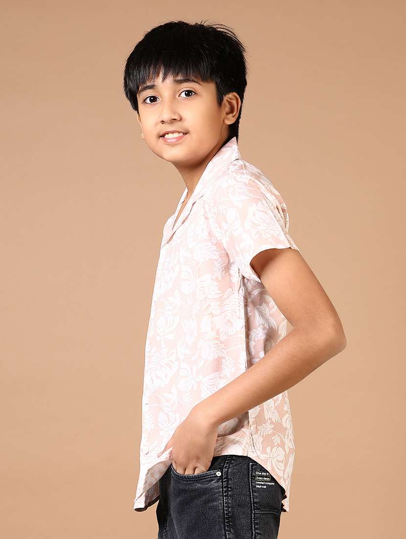 boys cuban collared short sleeves shirt - 21694265 -  Standard Image - 2