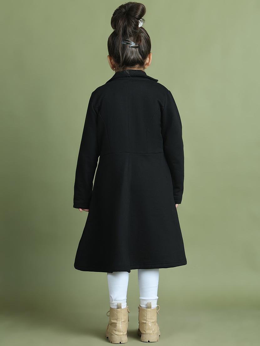girls long sleeves solid trench coat - 21694632 - Standard Image - 2