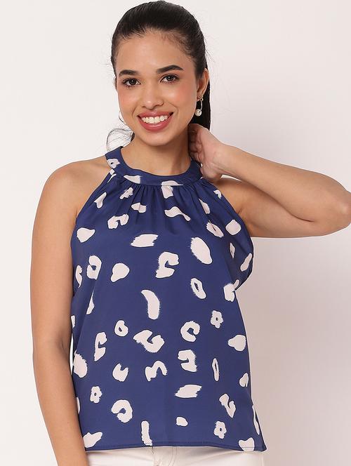 women printed halter neck straight top - 21694672 -  Standard Image - 0