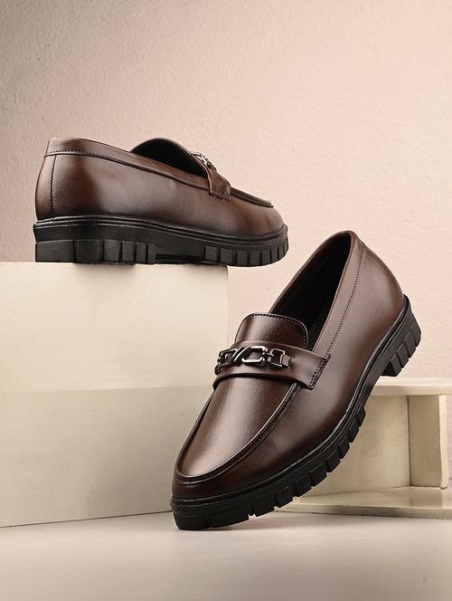 men slip on horsebit platform loafers - 21694677 - Standard Image - 0