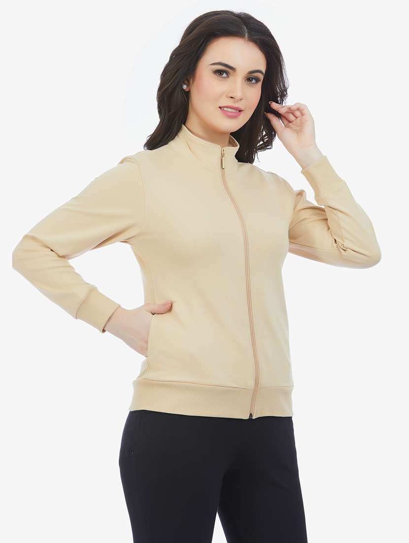 women solid long sleeve sweatshirt - 21694732 -  Standard Image - 2