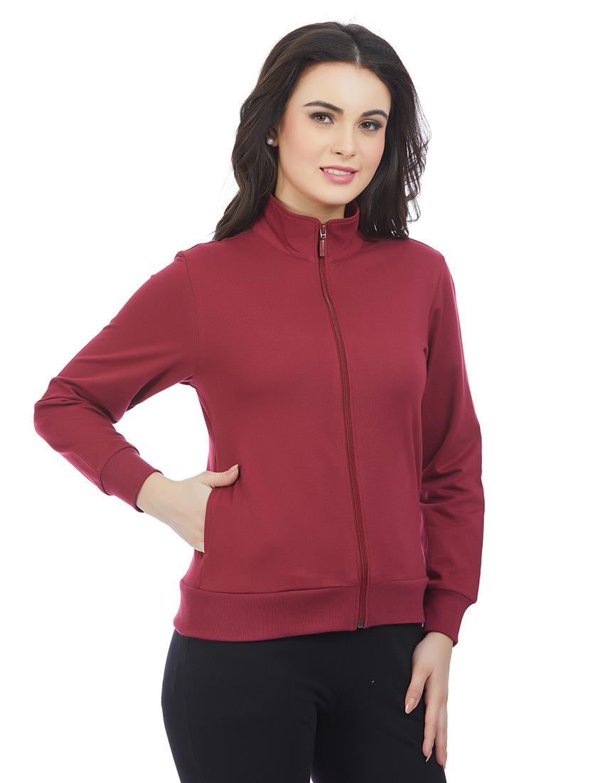 women solid long sleeve sweatshirt - 21694733 - Standard Image - 2