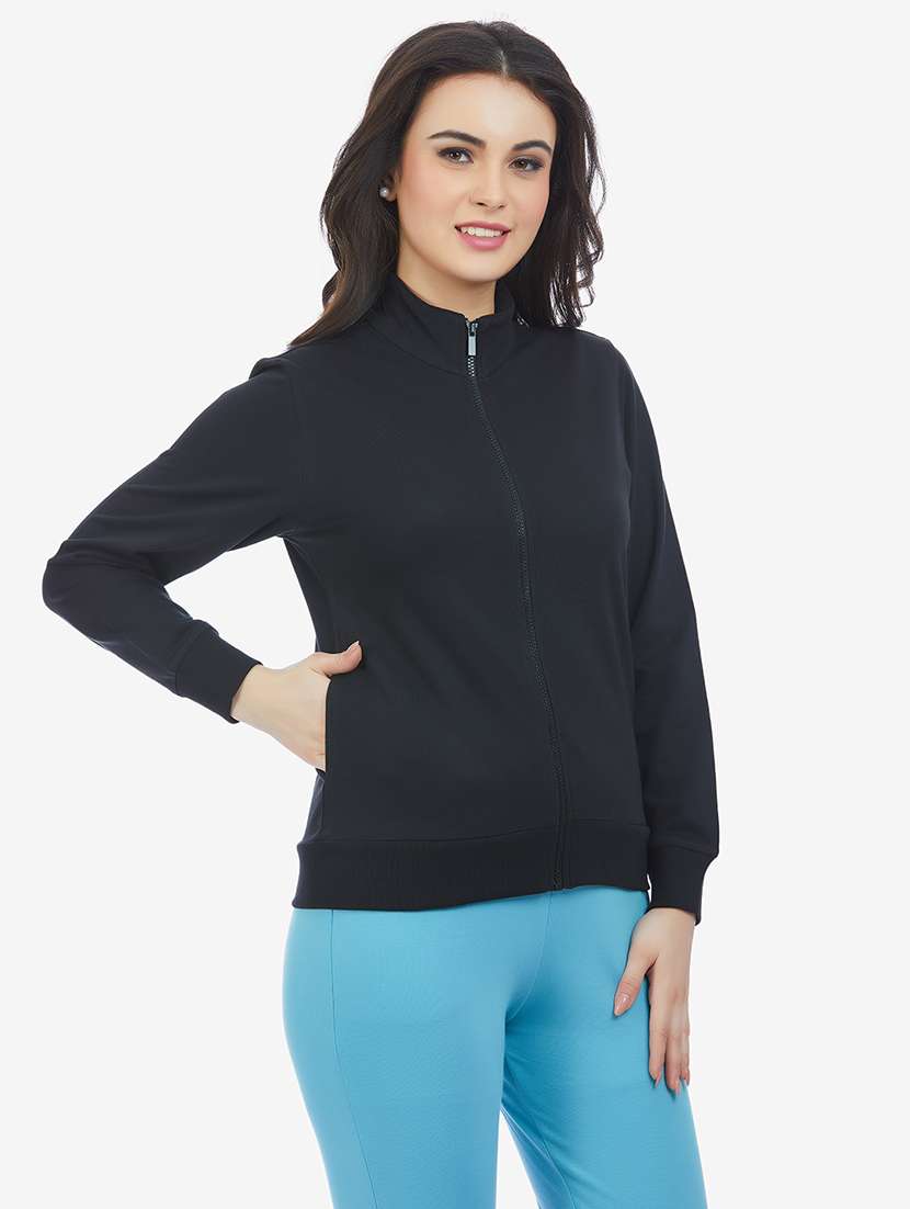 women solid long sleeve sweatshirt - 21694734 -  Standard Image - 2
