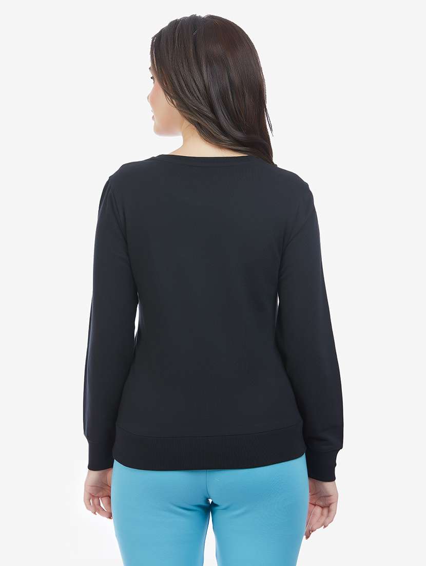 women solid long sleeve sweatshirt - 21694737 -  Standard Image - 2