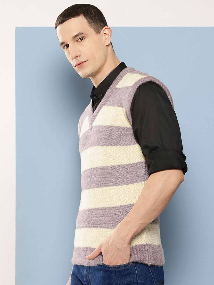 men v-neck striped pullover - 21694828 -  Standard Image - 2
