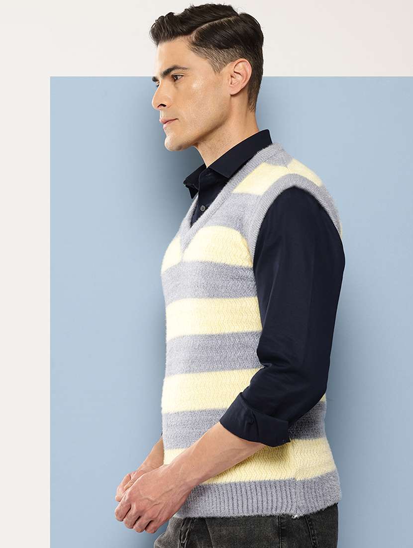 men v-neck striped pullover - 21694830 -  Standard Image - 2