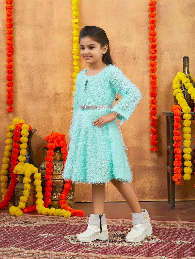 girls self designed winter wear frock - 21694844 -  Standard Image - 2