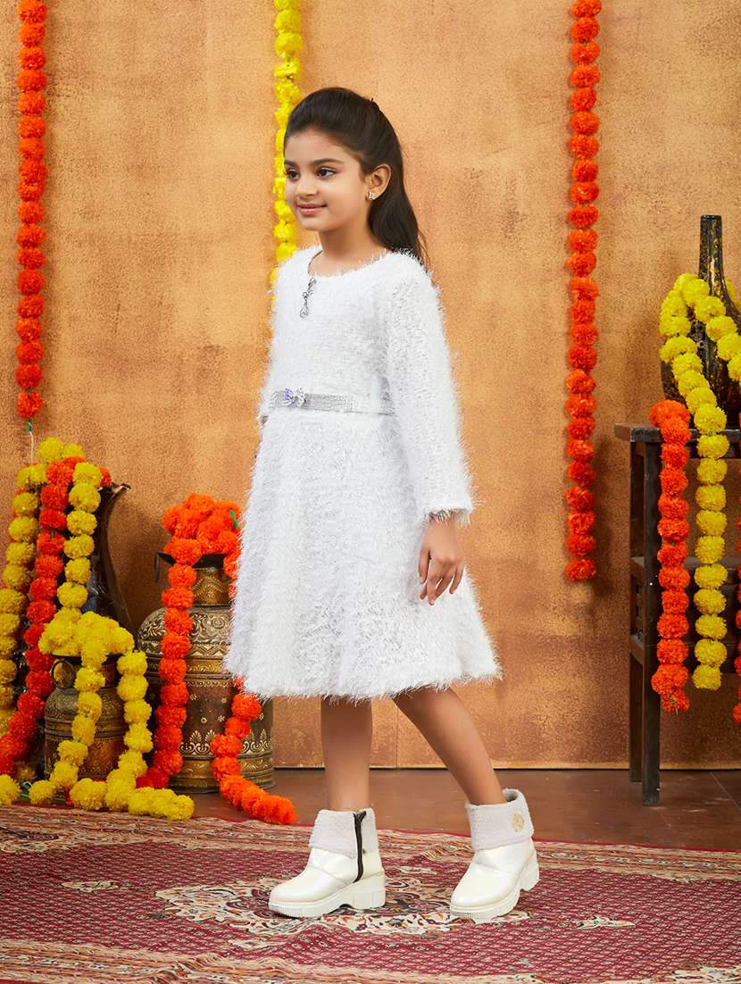 girls self designed winter wear frock - 21694847 -  Standard Image - 2