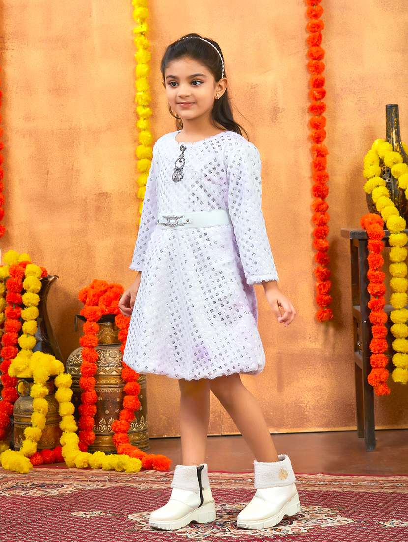 girls self designed winter wear frock - 21694851 -  Standard Image - 2