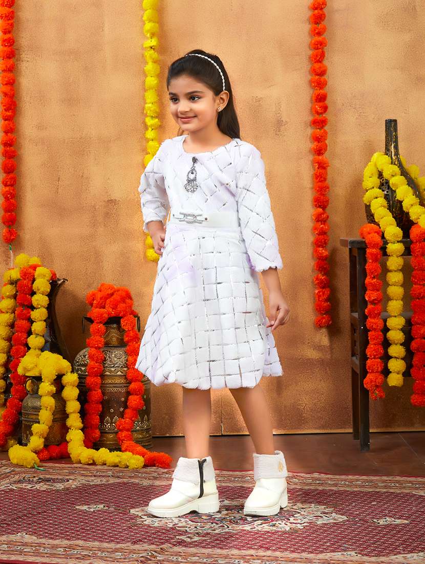 girls self designed winter wear frock - 21694854 -  Standard Image - 2