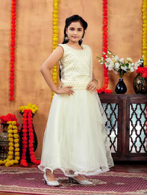 girls sequin work sleeveless lehenga choli with dupatta - 21694908 - Standard Image - 0