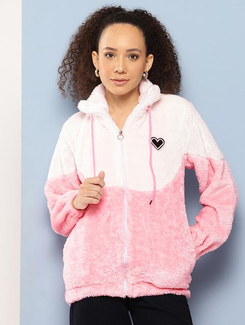 women long sleeves ombre fur regular jacket - 21695003 - Standard Image - 0
