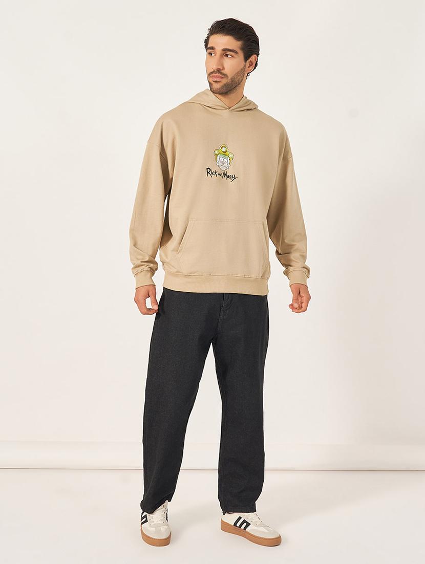 men long sleeves chest print sweatshirt - 21695068 - Standard Image - 2