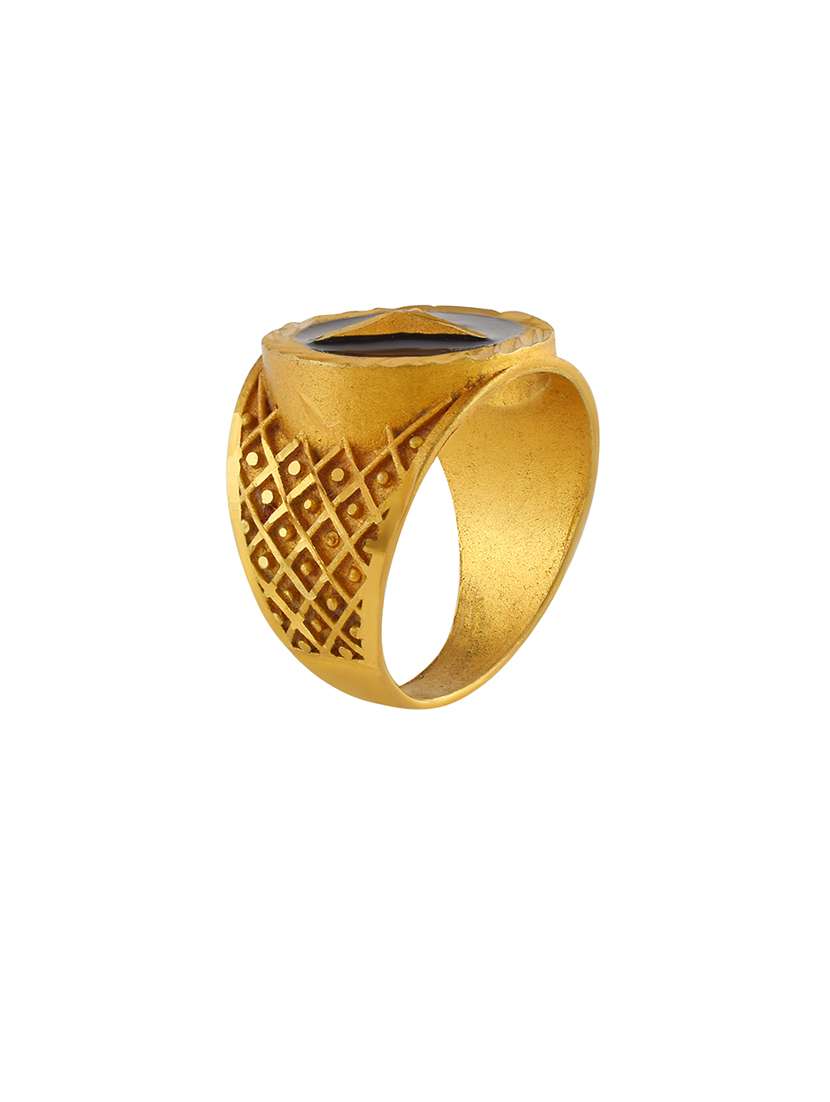 men gold plated finger ring - 21695274 - Standard Image - 2