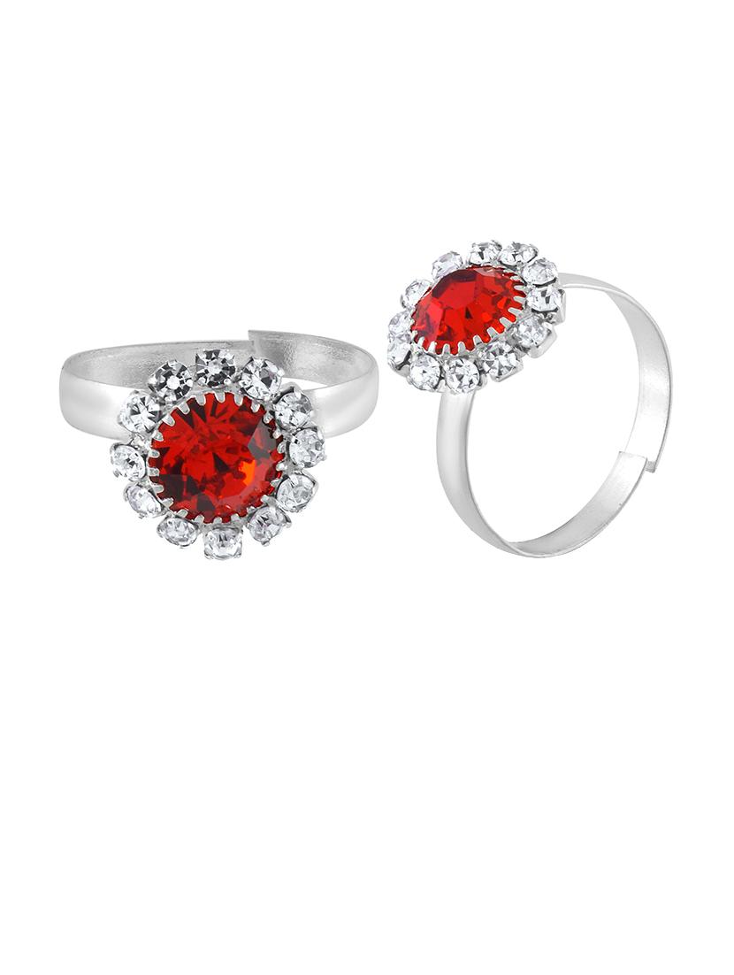 silver red cz toerings for women - 21695278 - Standard Image - 2