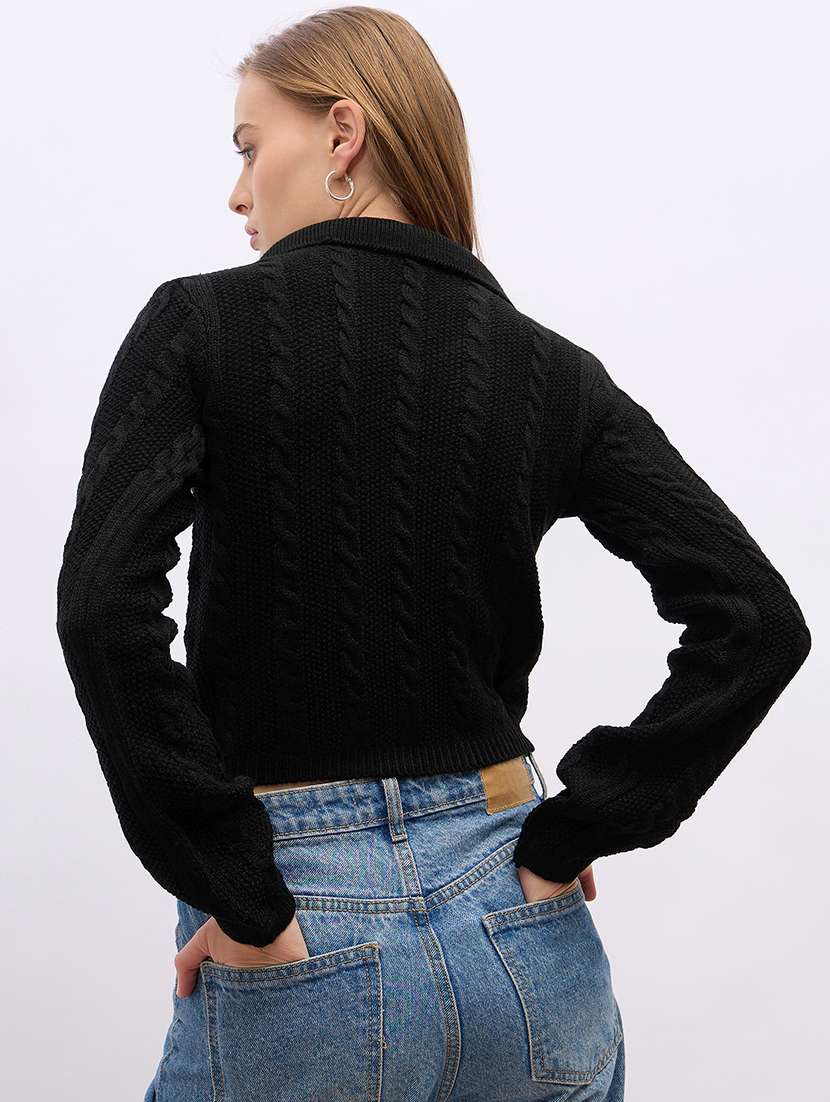 women acrylic long sleeve pullover - 21695355 -  Standard Image - 2