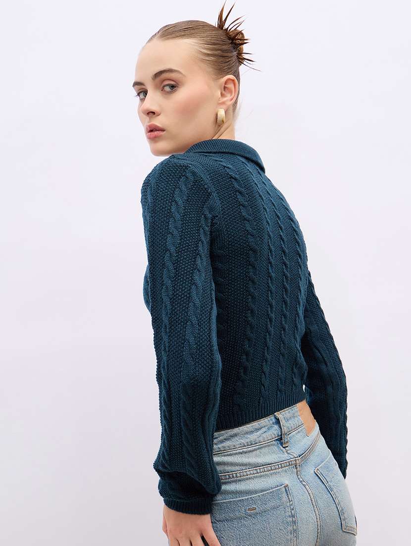 women acrylic long sleeve pullover - 21695356 -  Standard Image - 2