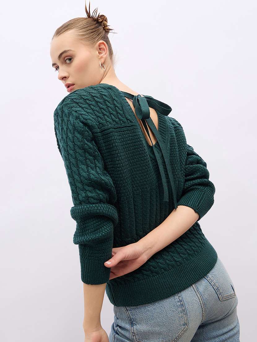 women acrylic long sleeve pullover - 21695359 -  Standard Image - 2