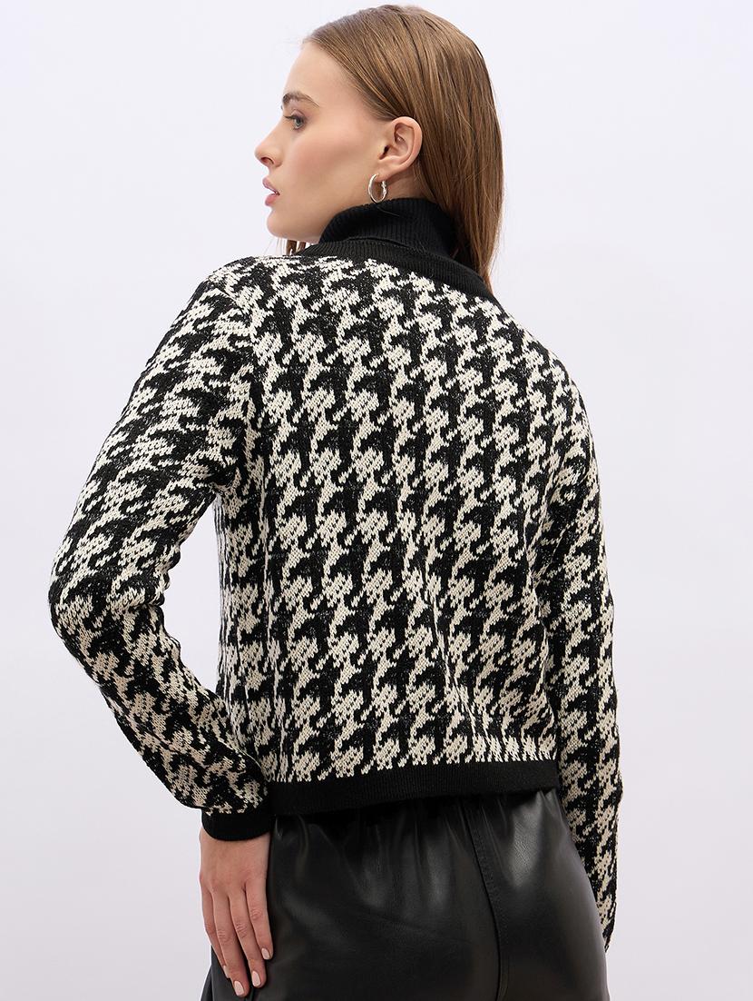 women self design long sleeve cardigan - 21695367 - Standard Image - 2