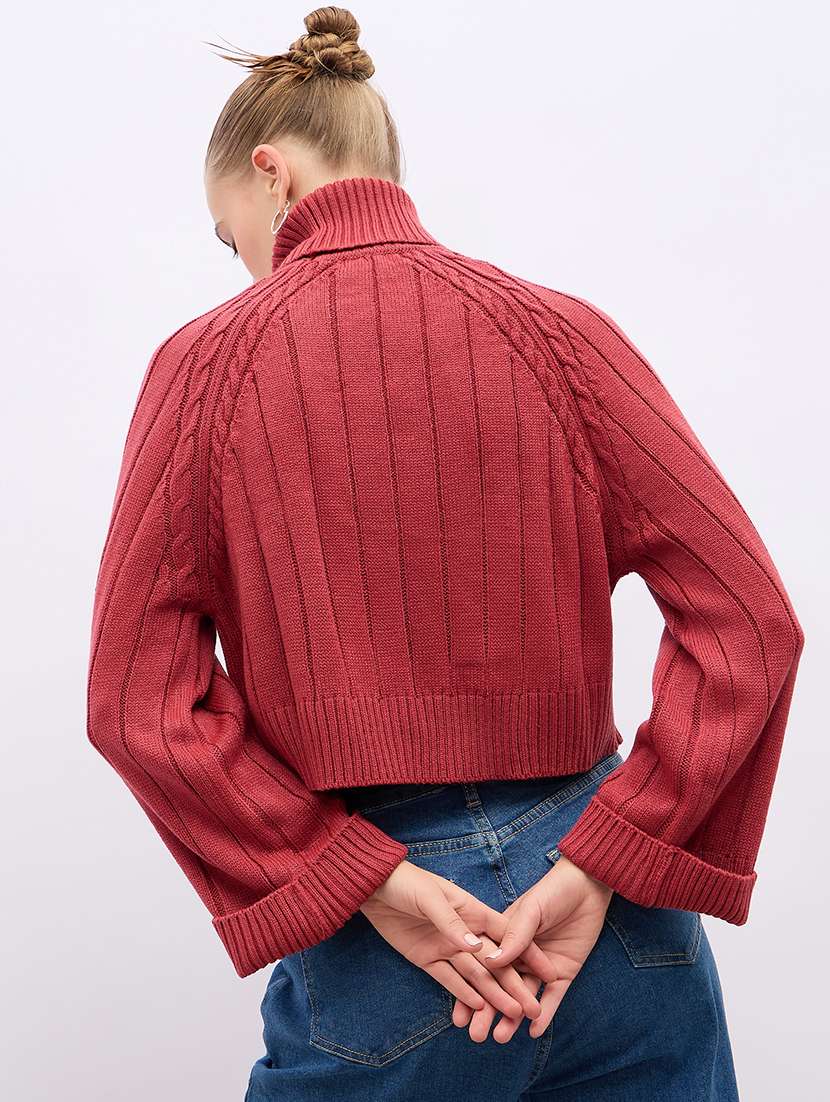 women acrylic long sleeve pullover - 21695375 -  Standard Image - 2