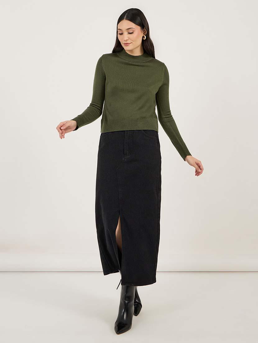 women acrylic long sleeve pullover - 21695382 - Standard Image - 2