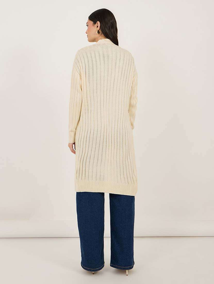 women self design long sleeve winter shrug - 21695392 - Standard Image - 2