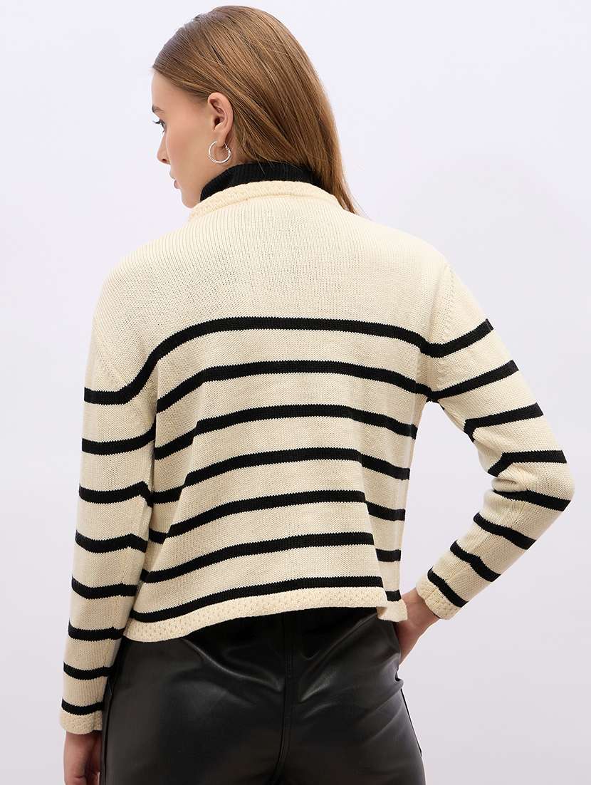 women striped long sleeve cardigan - 21695399 -  Standard Image - 2