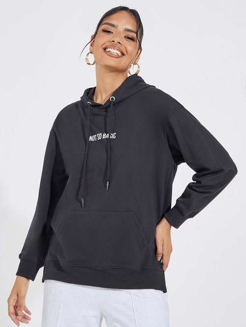 women long sleeves chest print sweatshirt - 21695446 -  Standard Image - 0