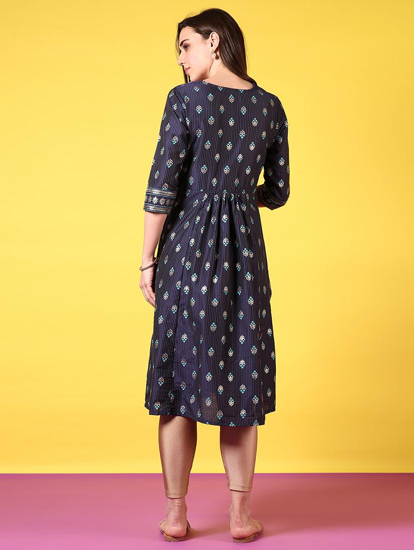 women self design flared kurta - 21695488 - Standard Image - 2