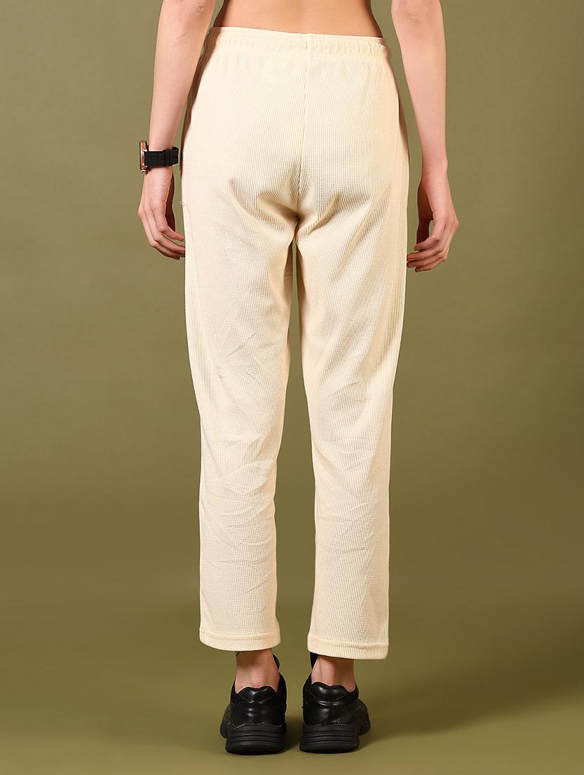 beige solid track pant - 21695529 - Standard Image - 2
