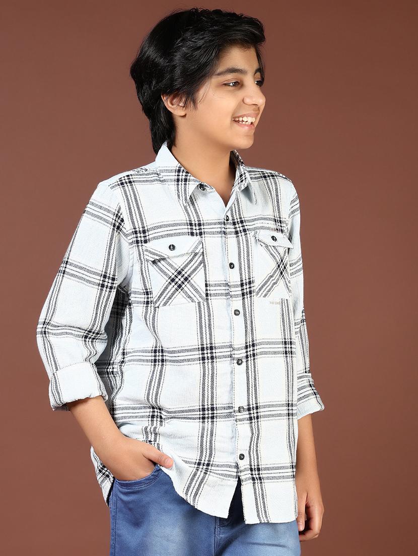 boys checkered long sleeve casual shirt - 21695554 - Standard Image - 2