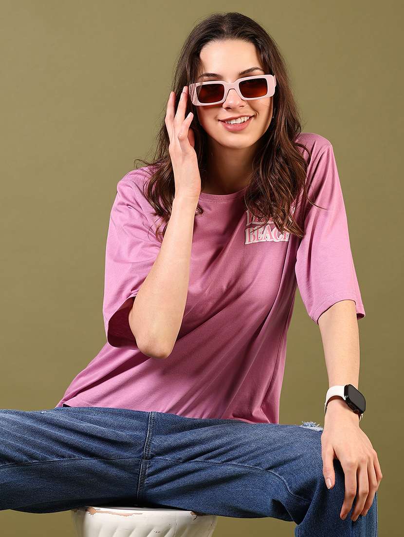 women back print short sleeve t-shirt - 21695559 - Standard Image - 2