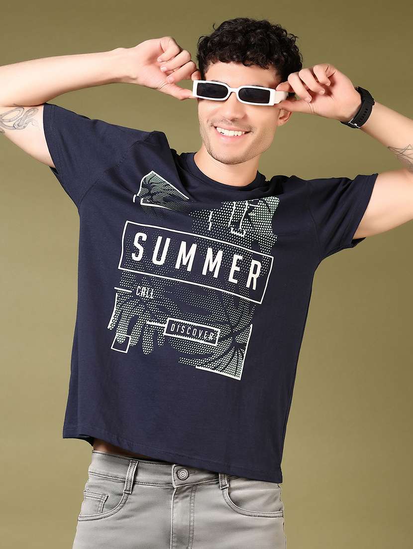 men front print short sleeve t-shirt - 21695605 -  Standard Image - 2