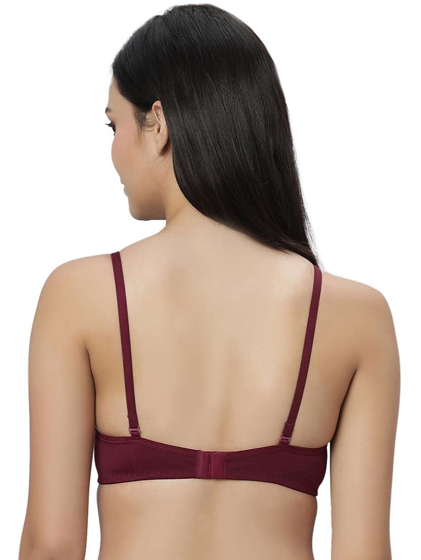 women solid cotton t-shirt bra - 21695850 -  Standard Image - 2