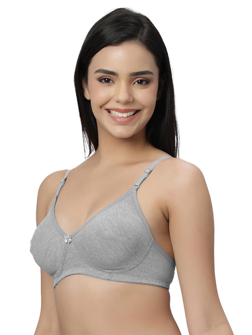 women pack of 2 solid cotton t-shirt bra - 21695862 - Standard Image - 2