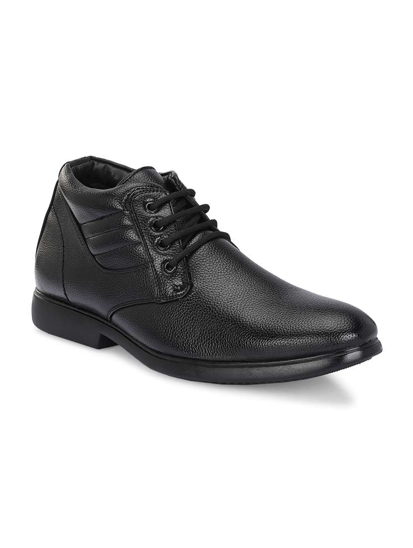 black synthetic lace up boots - 21695876 -  Standard Image - 2