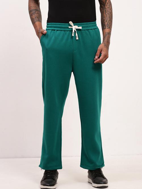 men solid mid riise full length track pant - 21695995 -  Standard Image - 0