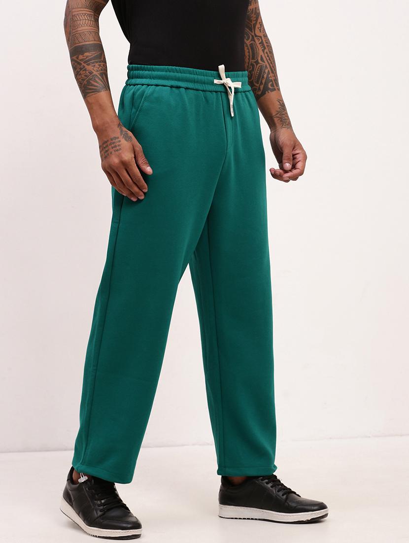 men solid mid riise full length track pant - 21695995 - Standard Image - 2