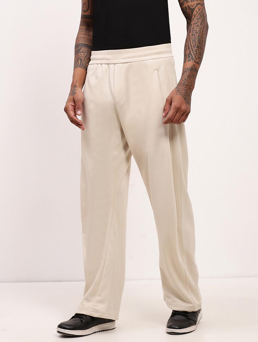 men solid regular fit full length track pants - 21696007 - Standard Image - 2