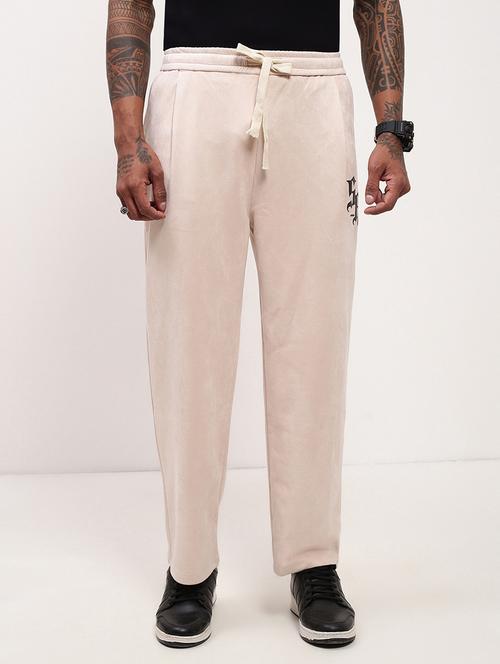 men solid regular fit full length track pants - 21696010 - Standard Image - 0